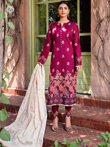 Luxury Heavy Embroidered Lawn With Fancy Banarsi Jacquard Duppata GMH2103A4