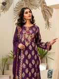 Premium Jacquard Brosha Embroidered Neck With Luxury Bamber Chiffon Embroidered Duppata GJPI2102A7