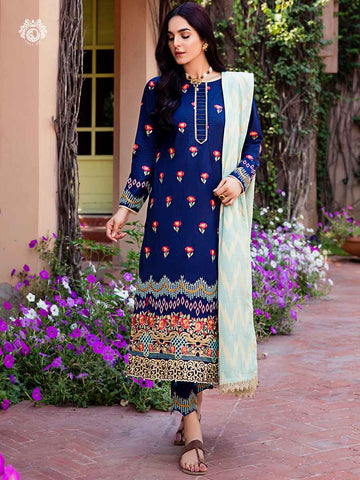 Luxury Heavy Embroidered Lawn With Fancy Banarsi Jacquard Duppata GMH2103A7