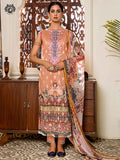Luxury Digital Printed Banarsi Brosha Embroidered Lawn With Digital Crinkle Chiffon Dupata