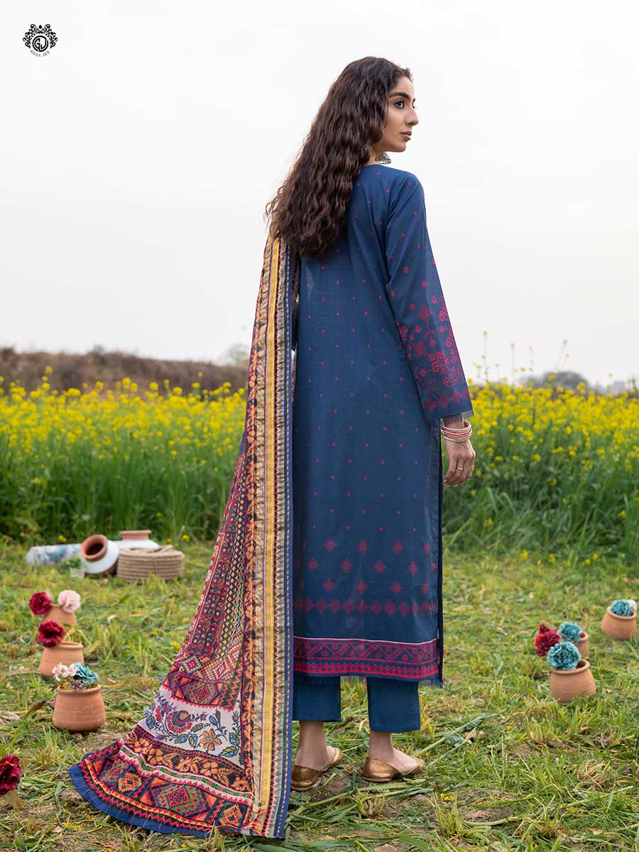 Rs 5150 Waresha chicken kari lawn 3pc[D 7] main image 1
